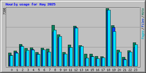 Hourly usage for May 2025
